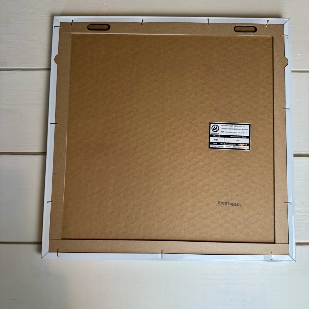 White Magnetic Dry Erase Calendar Board 14”x14”